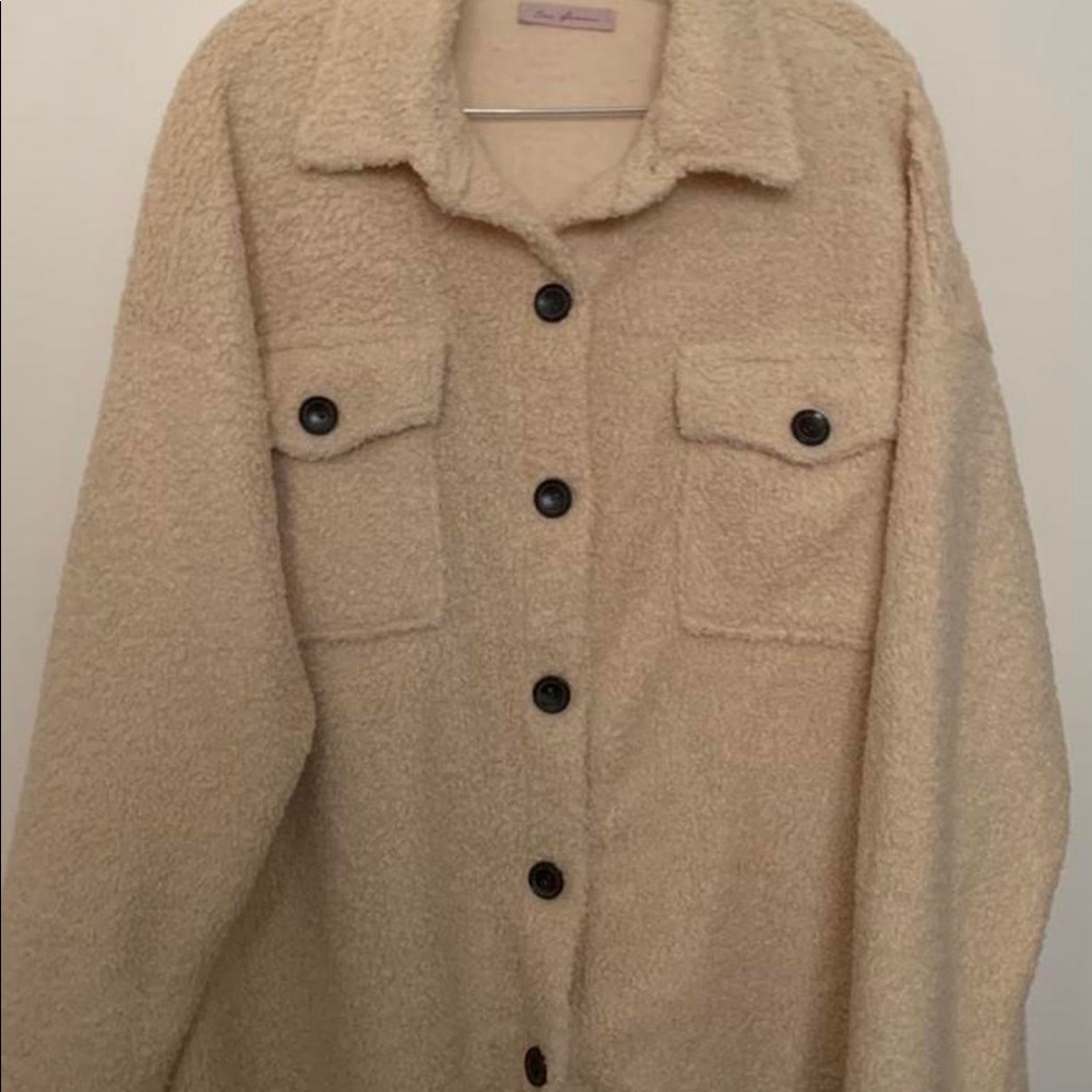 Teddy bear button down jacket